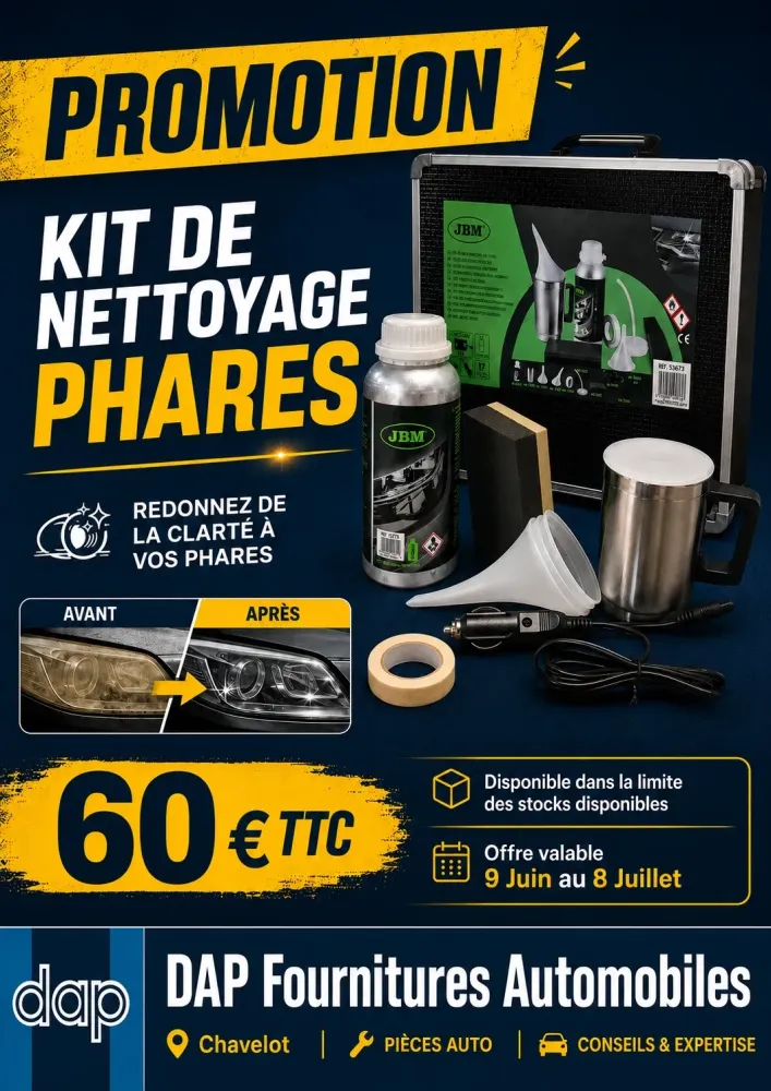 Kit de nettoyage phares JBM